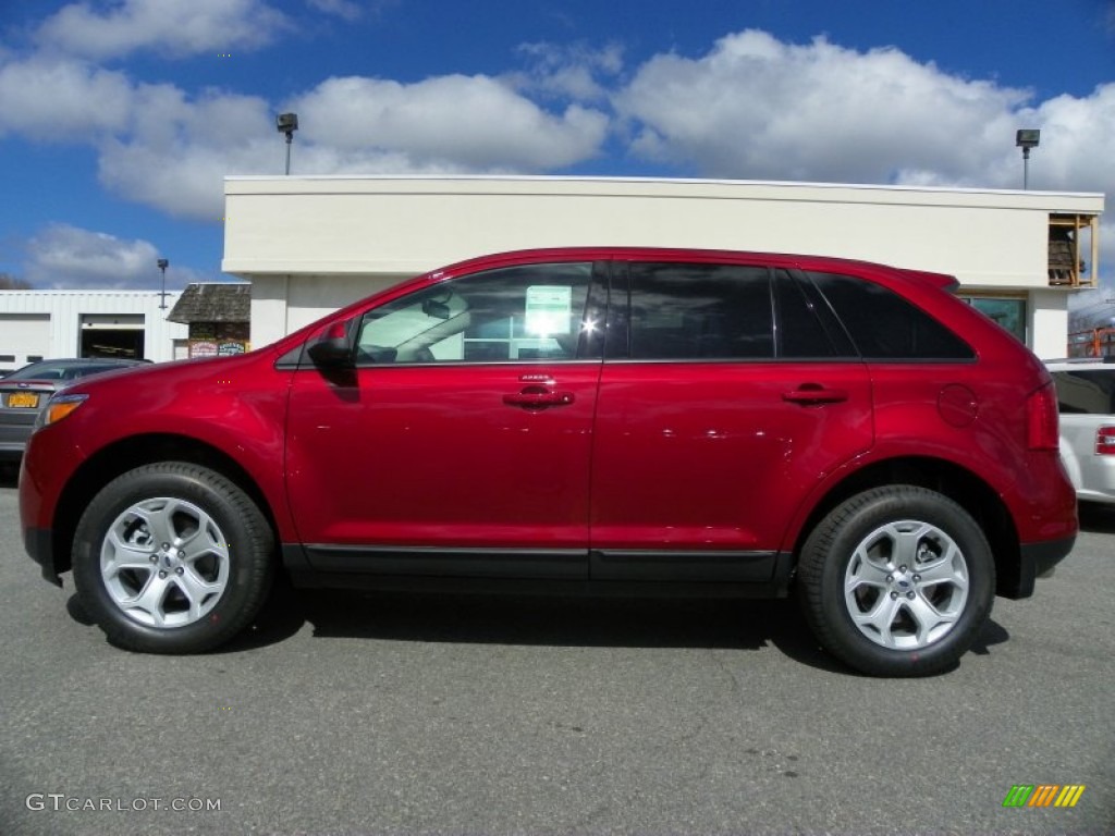 2013 Edge SEL AWD - Ruby Red / Medium Light Stone photo #1