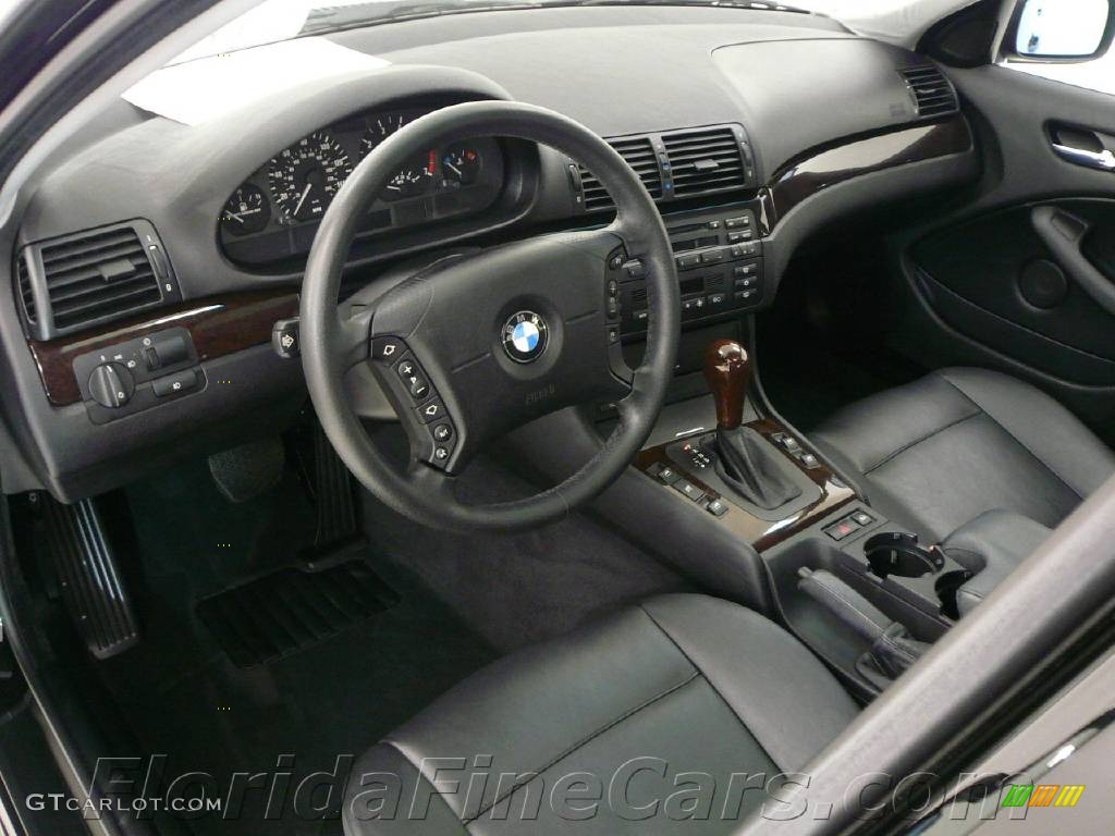 2002 3 Series 325i Sedan - Jet Black / Black photo #12