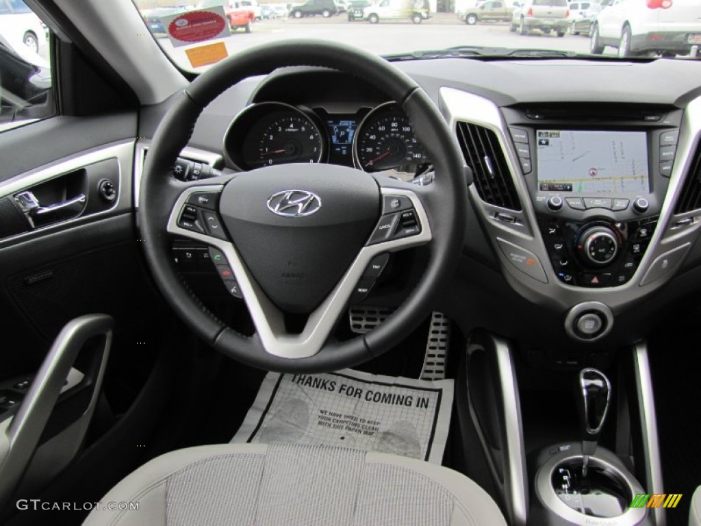 2012 Hyundai Veloster Standard Veloster Model Gray Dashboard Photo #63239970