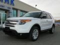 2013 Oxford White Ford Explorer XLT 4WD  photo #1