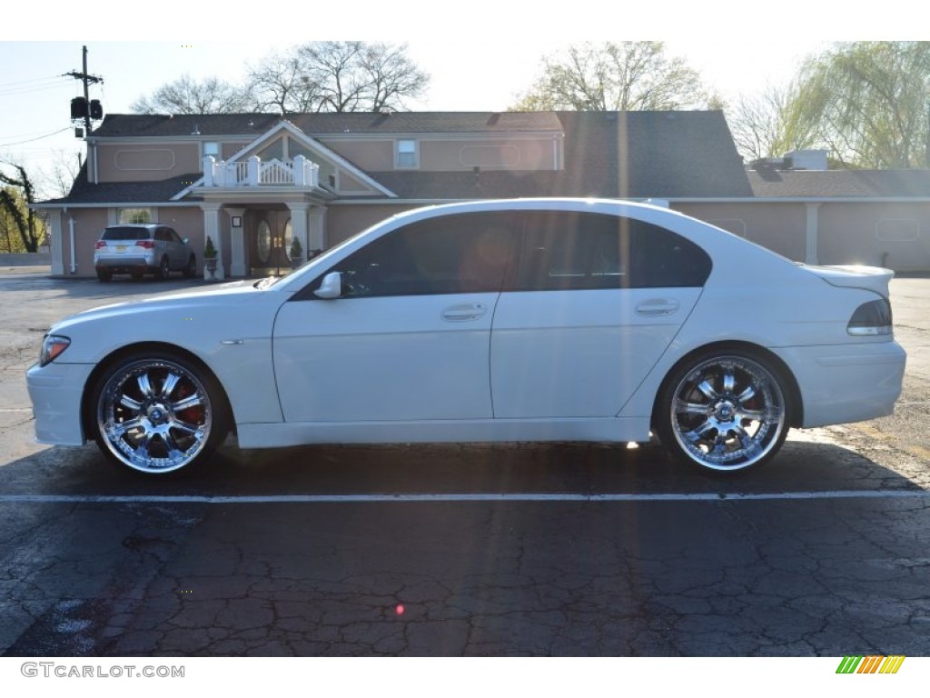 2004 7 Series 745i Sedan - Alpine White / Black/Creme Beige photo #4