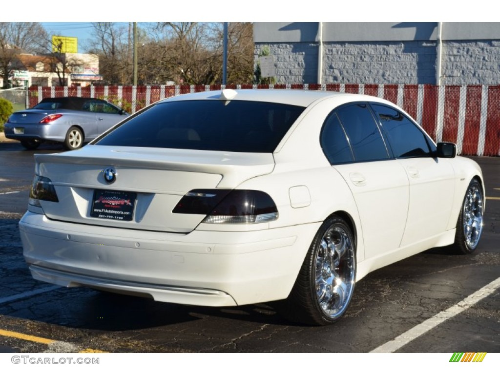 2004 7 Series 745i Sedan - Alpine White / Black/Creme Beige photo #7
