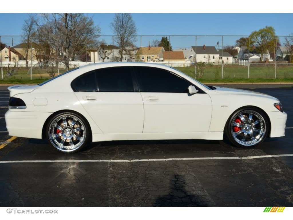 2004 7 Series 745i Sedan - Alpine White / Black/Creme Beige photo #8