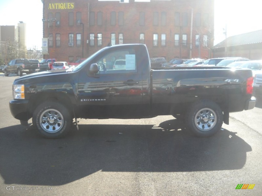 2009 Silverado 1500 LS Regular Cab 4x4 - Black / Dark Titanium photo #5