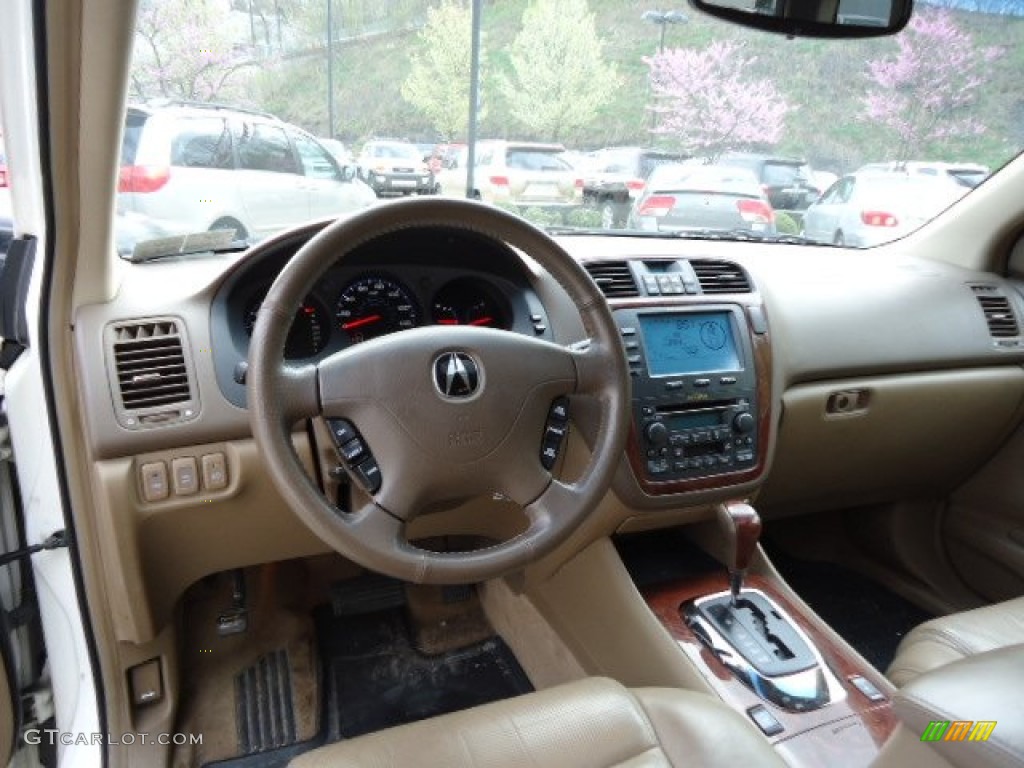 2004 MDX  - Aspen White Pearl / Saddle photo #11