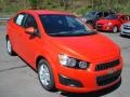 2012 Inferno Orange Metallic Chevrolet Sonic LS Sedan  photo #2