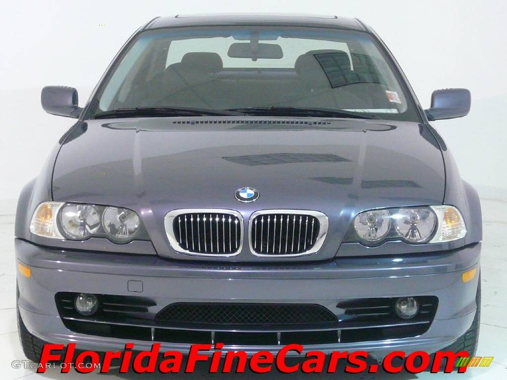 2002 3 Series 325i Coupe - Steel Blue Metallic / Black photo #5