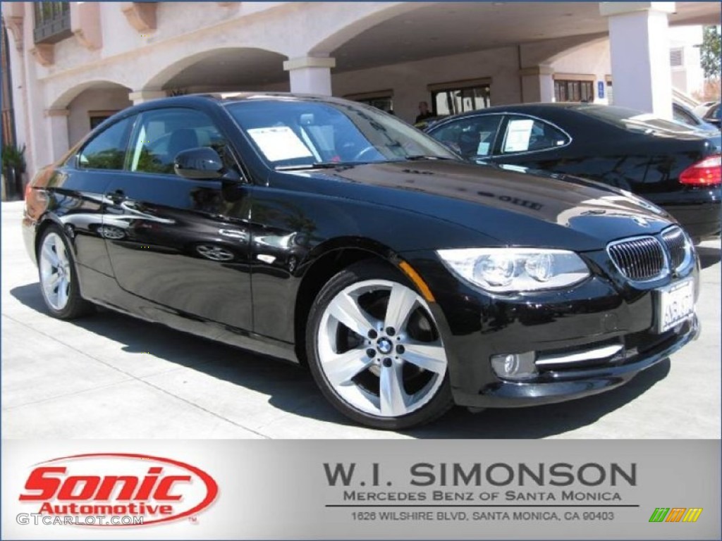 2011 3 Series 328i Coupe - Jet Black / Black photo #1