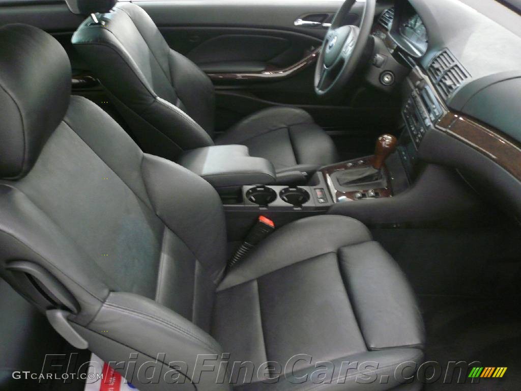 2002 3 Series 325i Coupe - Steel Blue Metallic / Black photo #13