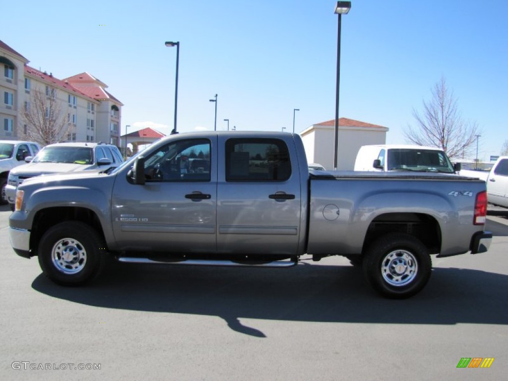 2007 Sierra 2500HD SLE Crew Cab 4x4 - Steel Gray Metallic / Ebony Black photo #4