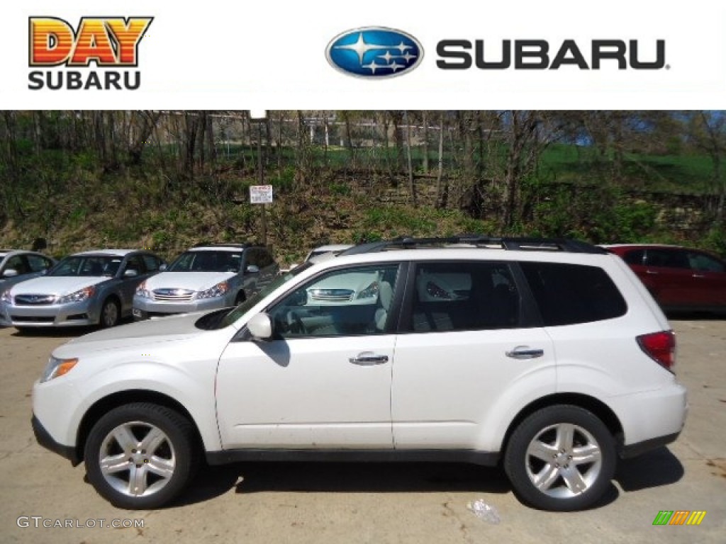 2009 Forester 2.5 X Premium - Satin White Pearl / Black photo #1