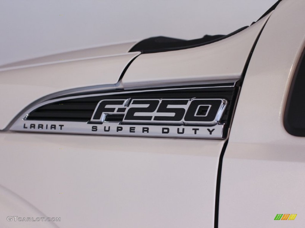 2012 F250 Super Duty Lariat Crew Cab 4x4 - White Platinum Metallic Tri-Coat / Black photo #74