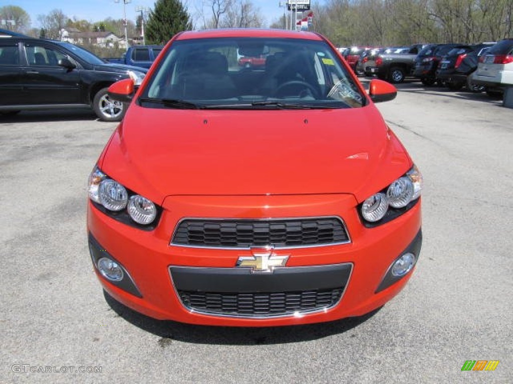 Inferno Orange Metallic 2012 Chevrolet Sonic LTZ Hatch Exterior Photo #63254992
