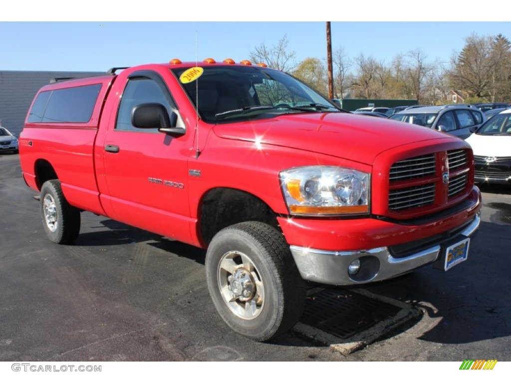 2006 Ram 2500 SLT Regular Cab 4x4 - Flame Red / Medium Slate Gray photo #1