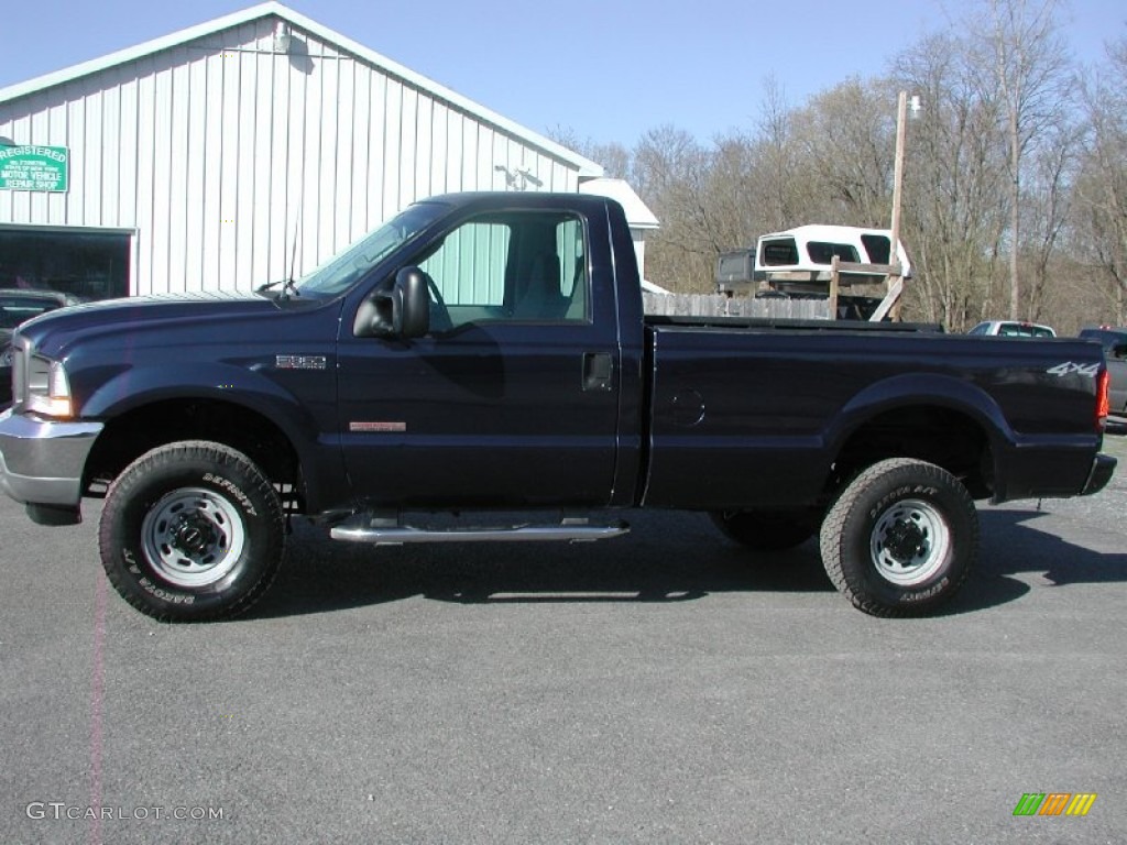 2003 F350 Super Duty XL Regular Cab 4x4 - True Blue Metallic / Medium Flint photo #3