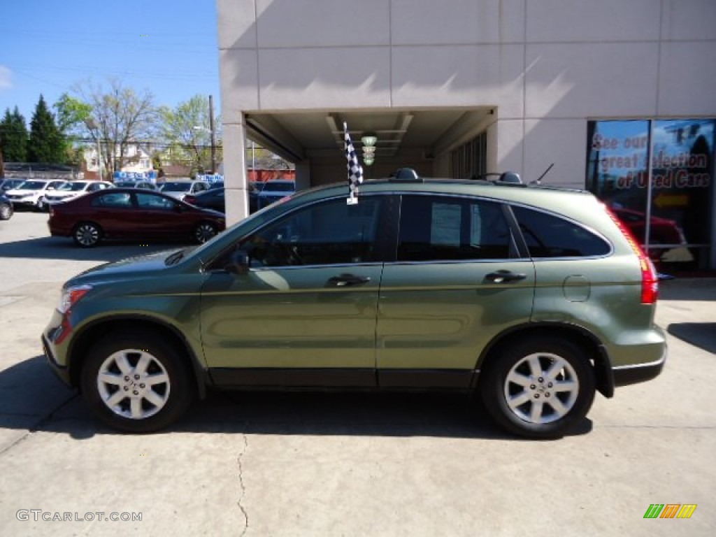 2009 CR-V EX 4WD - Green Tea Metallic / Ivory photo #2