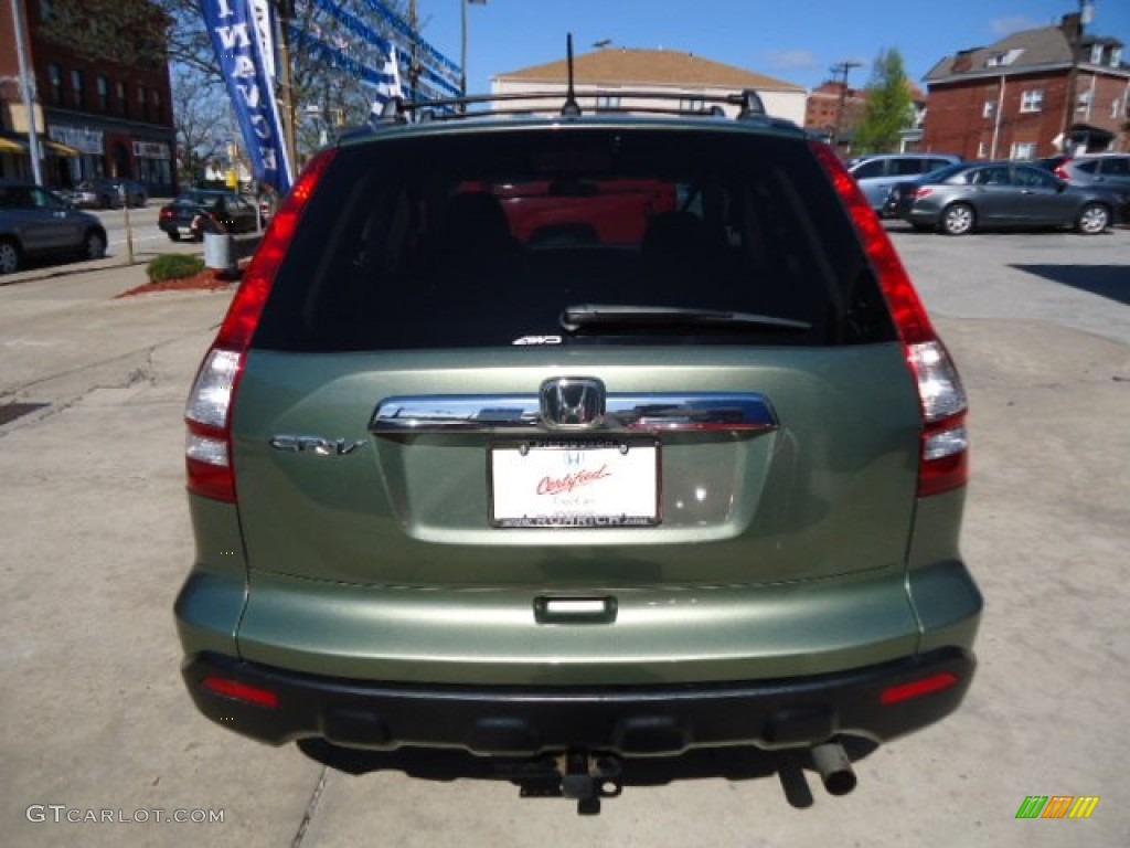 2009 CR-V EX 4WD - Green Tea Metallic / Ivory photo #4