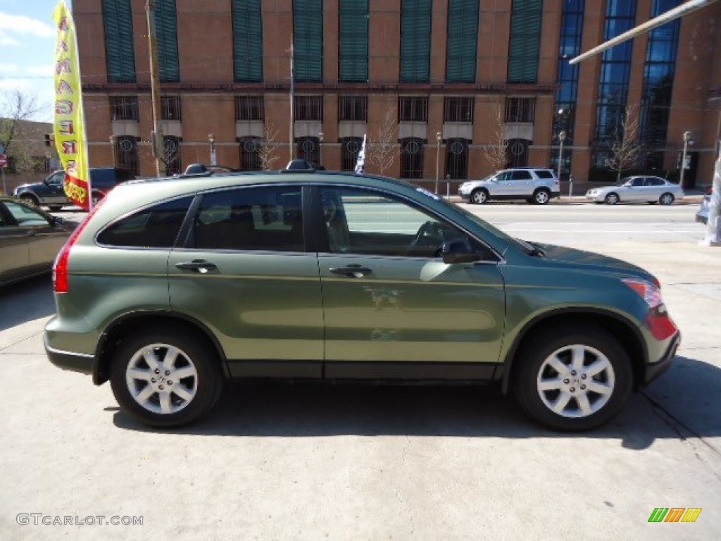 2009 CR-V EX 4WD - Green Tea Metallic / Ivory photo #6