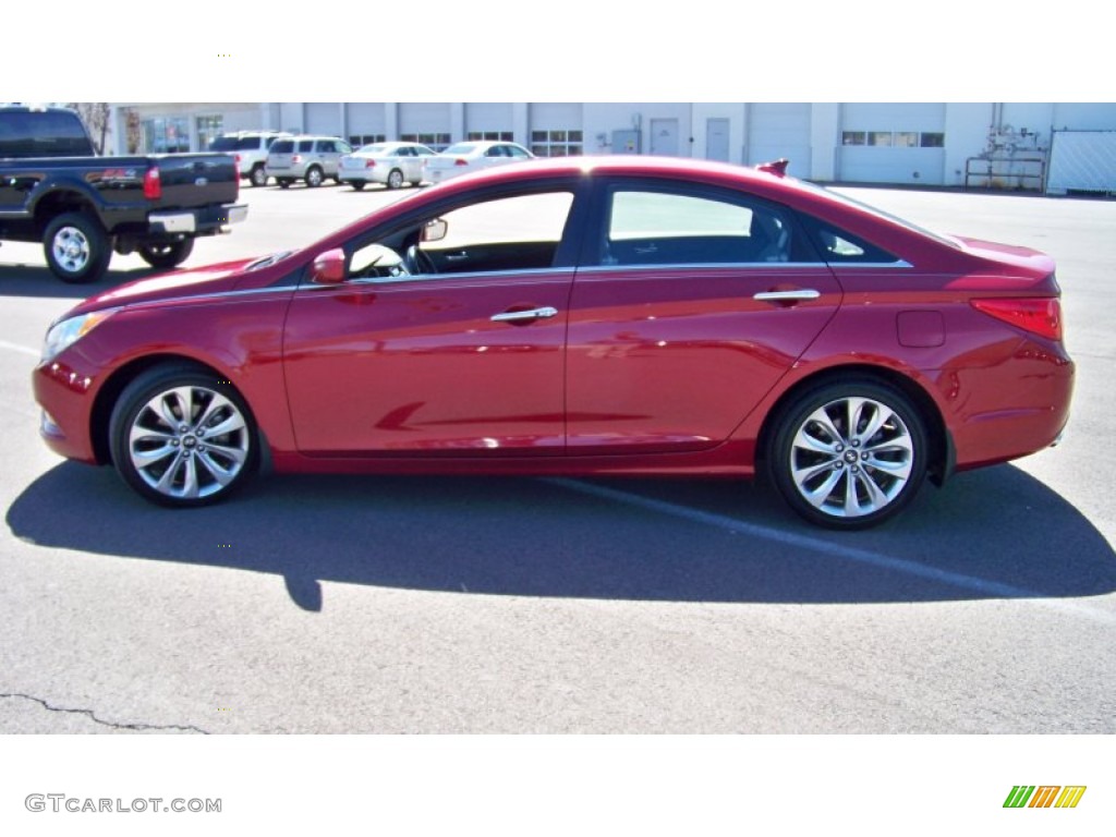 2011 Sonata SE - Venetian Red / Black photo #8