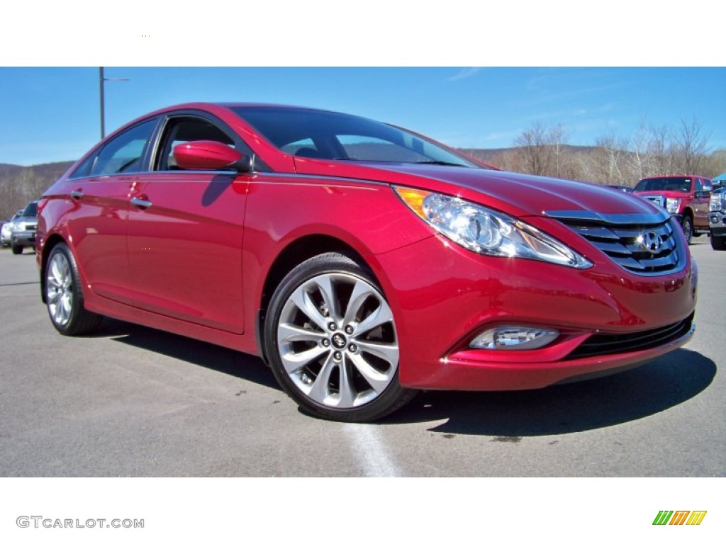 2011 Sonata SE - Venetian Red / Black photo #25
