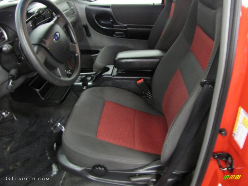 Ebony Black/Red Interior 2006 Ford Ranger STX Regular Cab Photo #63257445