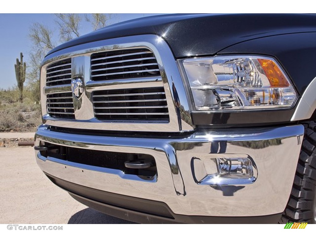 2010 Ram 3500 Laramie Crew Cab 4x4 Dually - Brilliant Black Crystal Pearl / Light Pebble Beige/Bark Brown photo #14