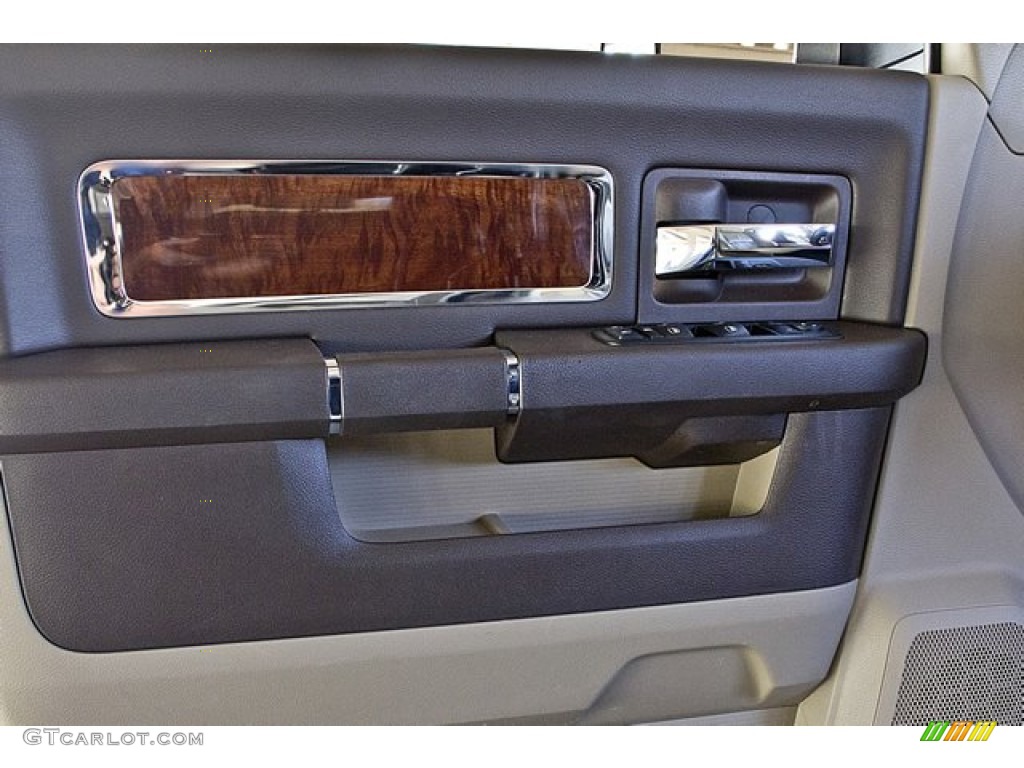 2010 Dodge Ram 3500 Laramie Crew Cab 4x4 Dually Light Pebble Beige/Bark Brown Door Panel Photo #63257695