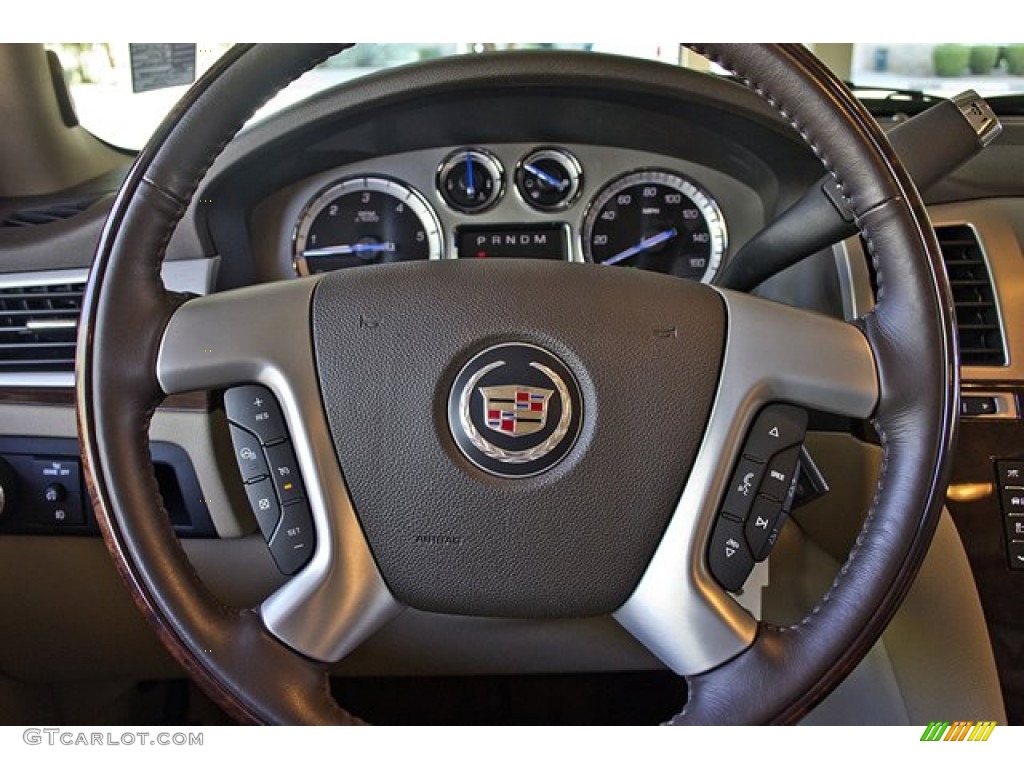 2011 Cadillac Escalade EXT Luxury AWD Cashmere/Cocoa Steering Wheel Photo #63258403