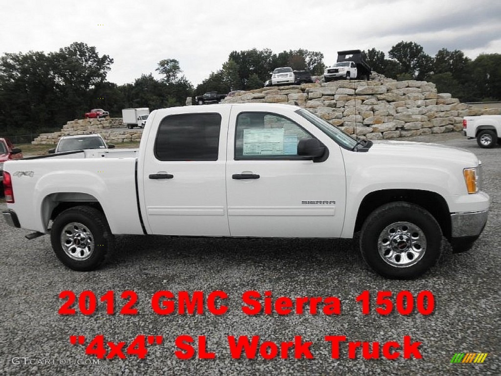 2012 Sierra 1500 SL Crew Cab 4x4 - Summit White / Dark Titanium photo #1