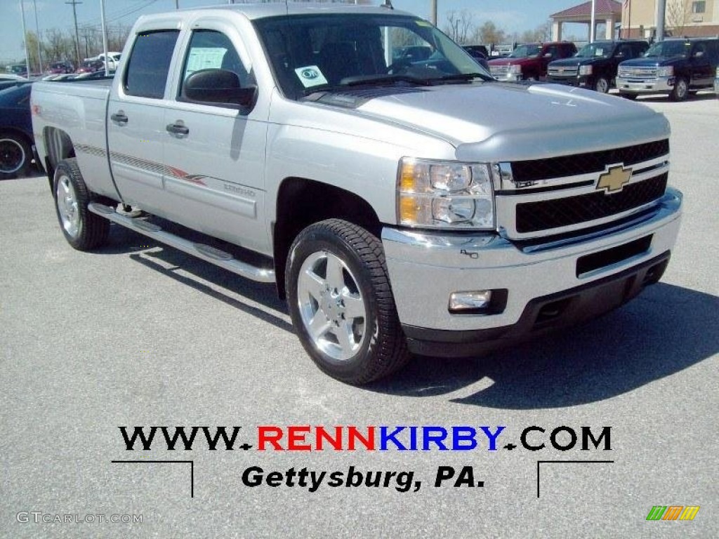 2012 Silverado 2500HD LT Crew Cab 4x4 - Silver Ice Metallic / Ebony photo #1