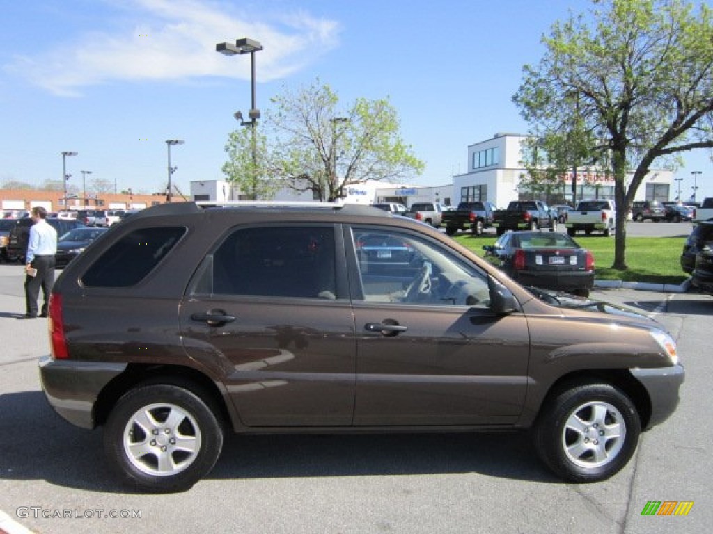 2008 Sportage LX - Smokey Brown Metallic / Beige photo #6