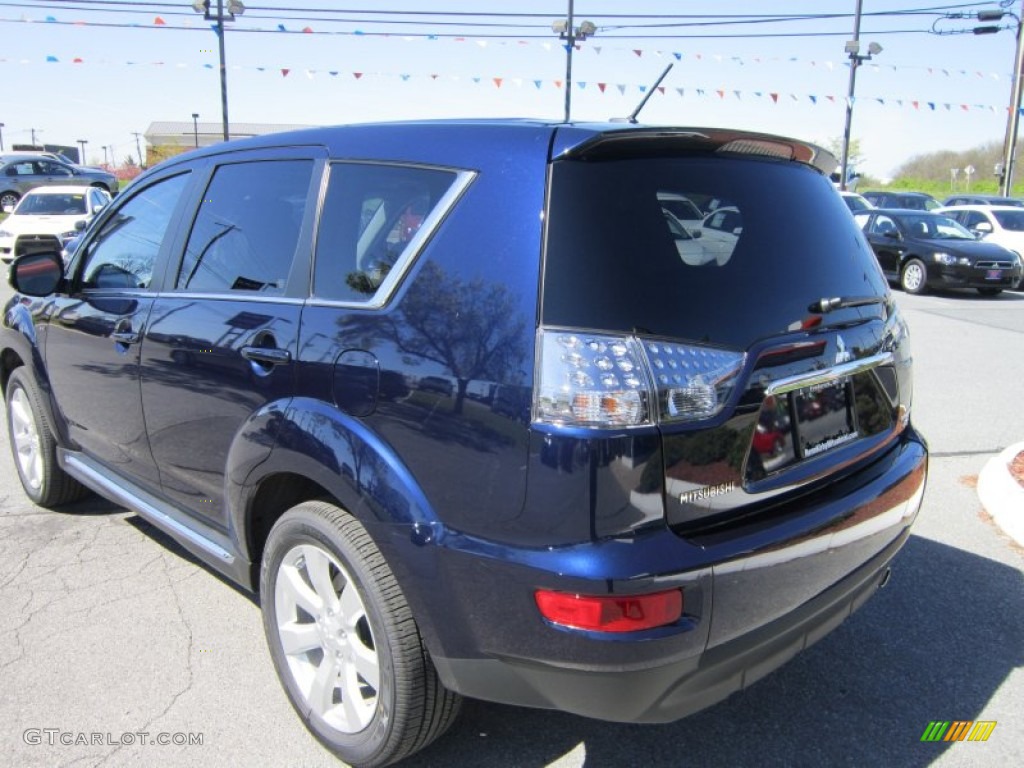 2012 Outlander GT S AWD - Cosmic Blue Metallic / Black photo #3