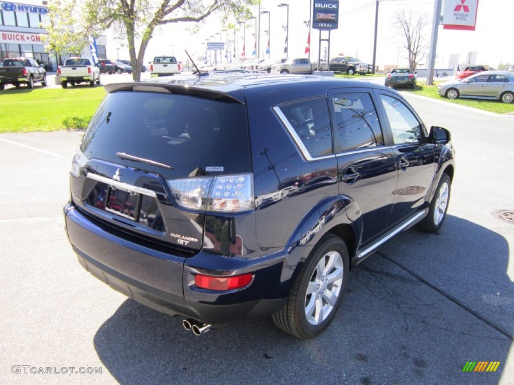 2012 Outlander GT S AWD - Cosmic Blue Metallic / Black photo #5