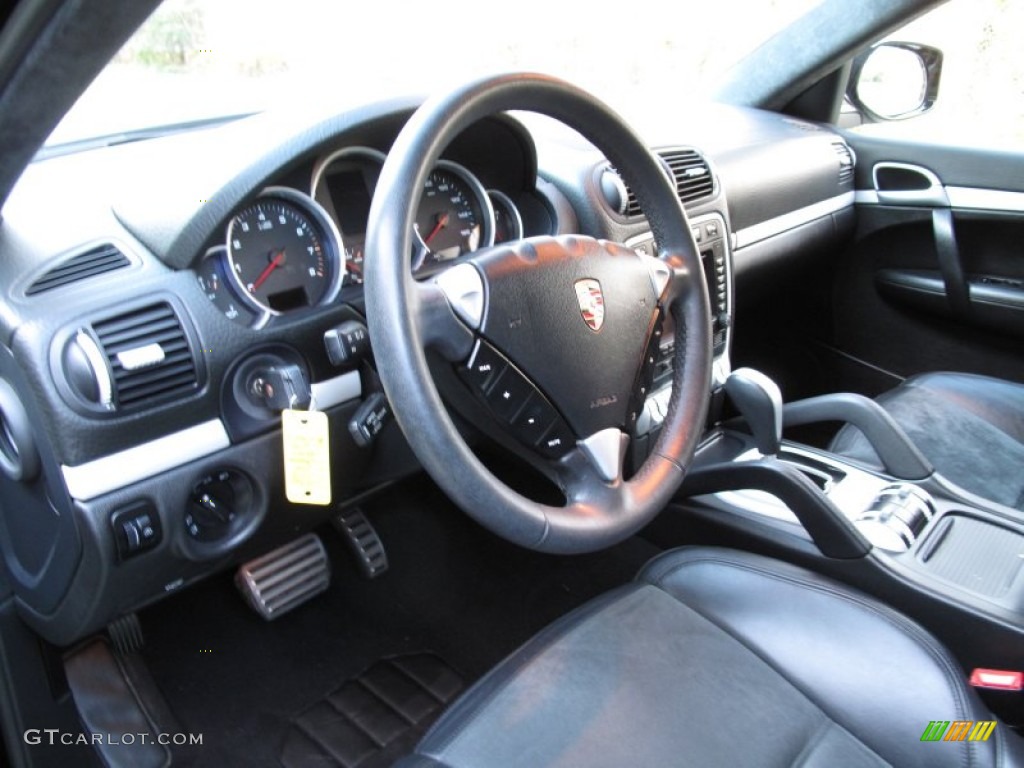 2008 Porsche Cayenne GTS Black Steering Wheel Photo #63265492