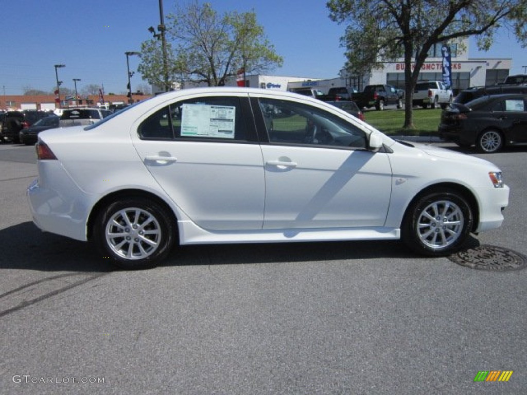 2012 Lancer ES - Wicked White / Black photo #6