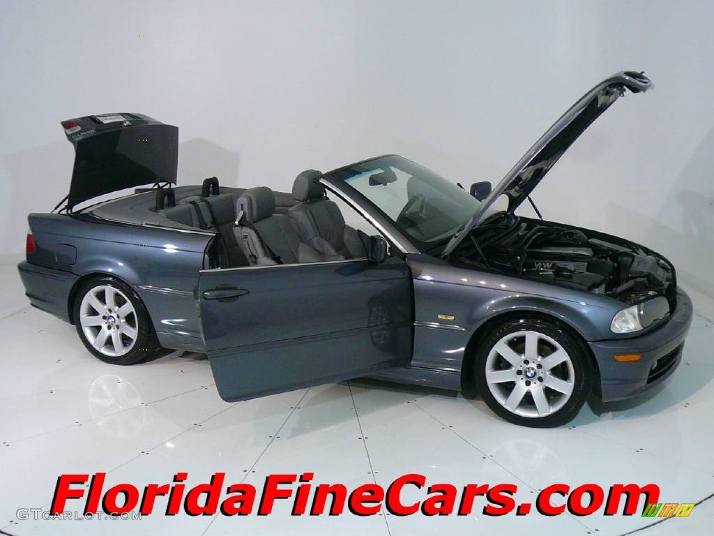 2002 3 Series 325i Convertible - Steel Grey Metallic / Grey photo #7