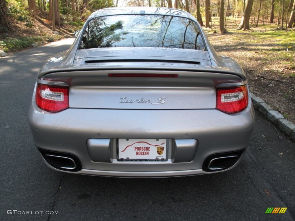 2011 911 Turbo S Coupe - GT Silver Metallic / Natural Brown photo #5