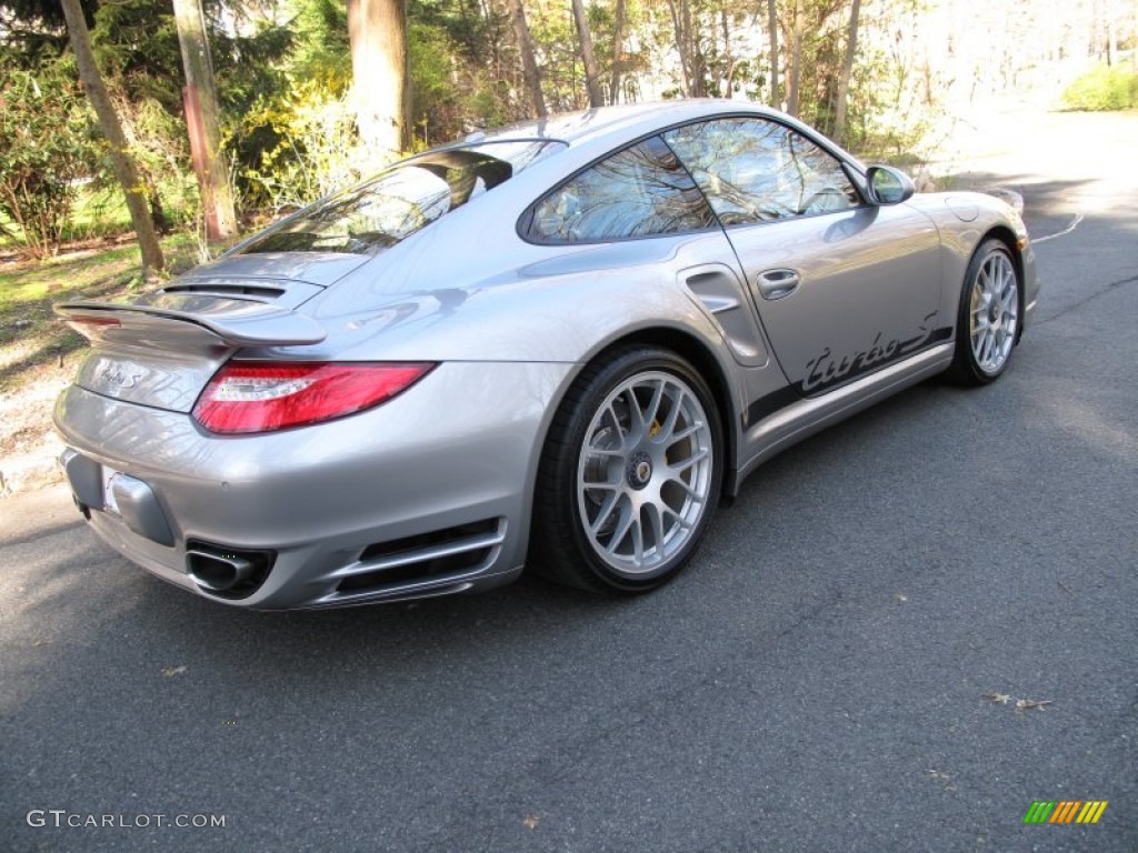 2011 911 Turbo S Coupe - GT Silver Metallic / Natural Brown photo #6