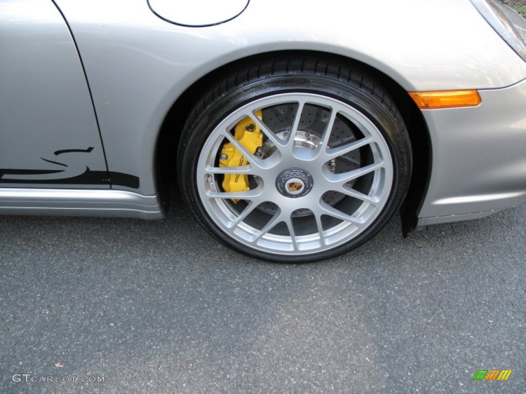 2011 911 Turbo S Coupe - GT Silver Metallic / Natural Brown photo #9