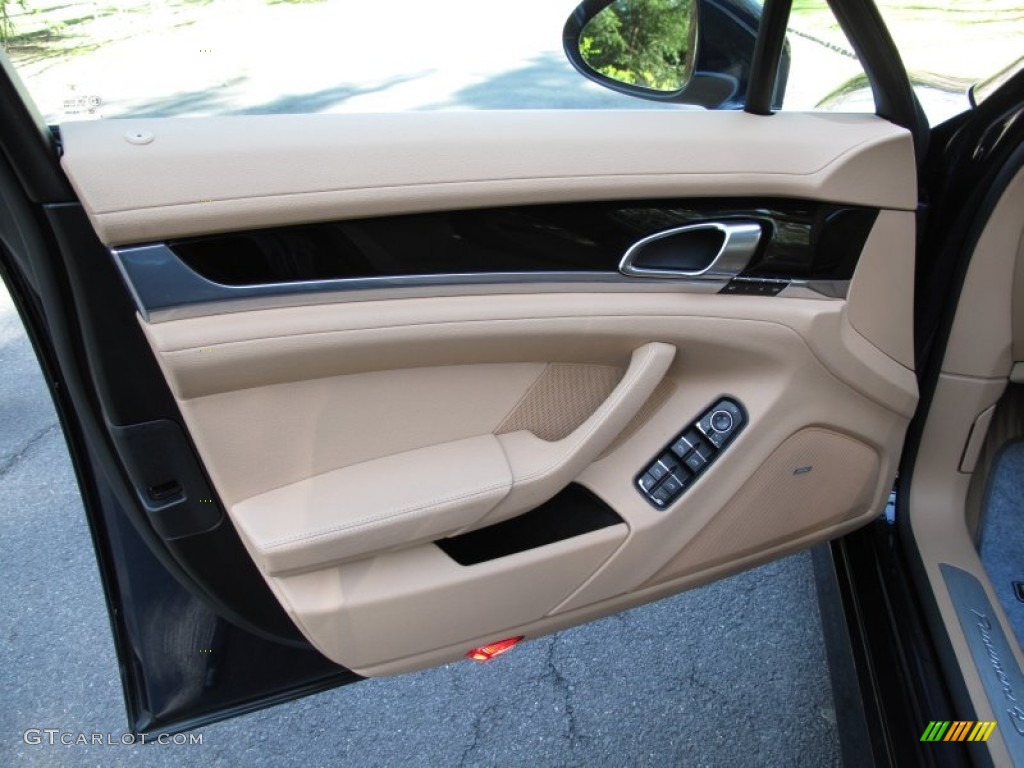 2010 Porsche Panamera 4S Luxor Beige Door Panel Photo #63265795