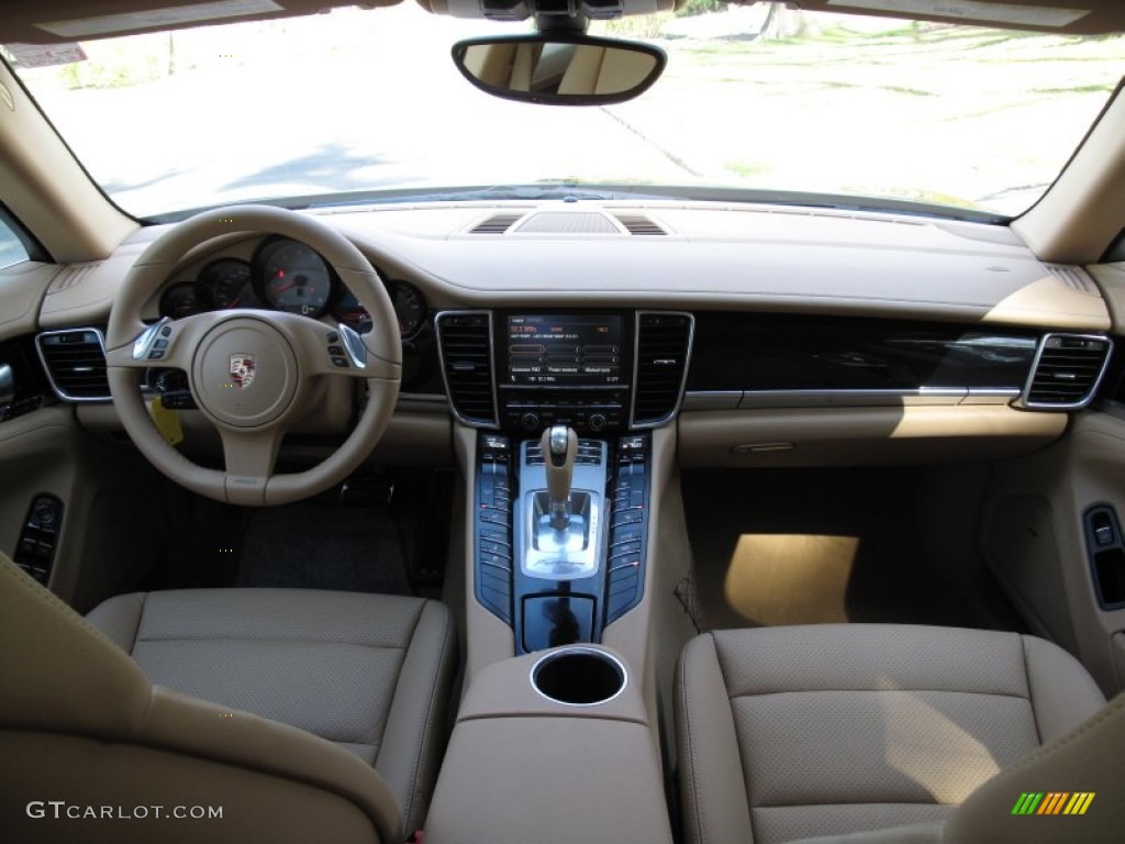 2010 Porsche Panamera 4S Luxor Beige Dashboard Photo #63265813