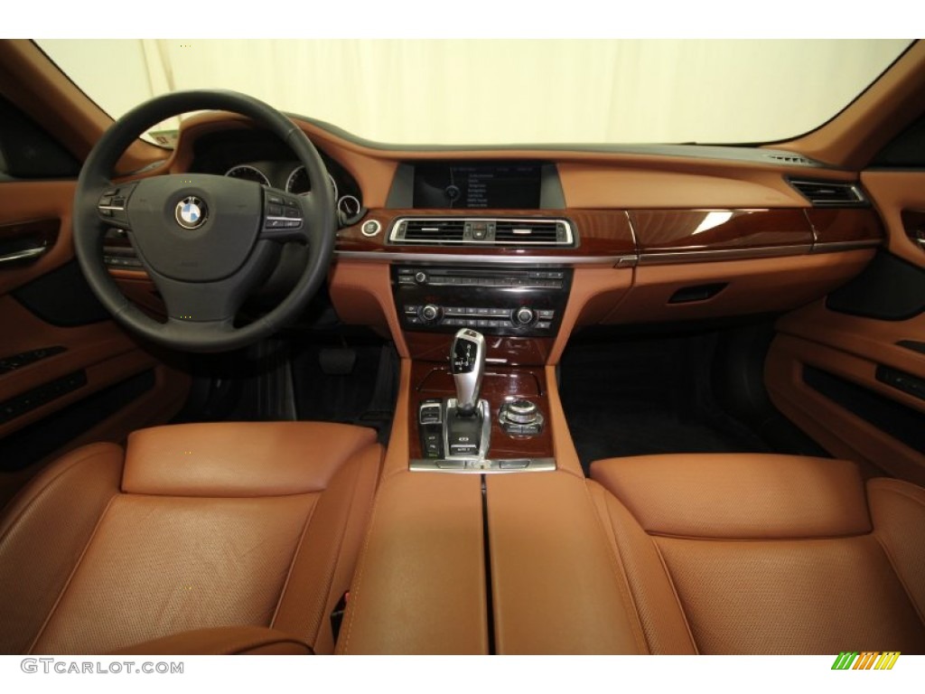 2010 BMW 7 Series 750Li Sedan Amaro Brown Full Merino Leather Dashboard Photo #63266518