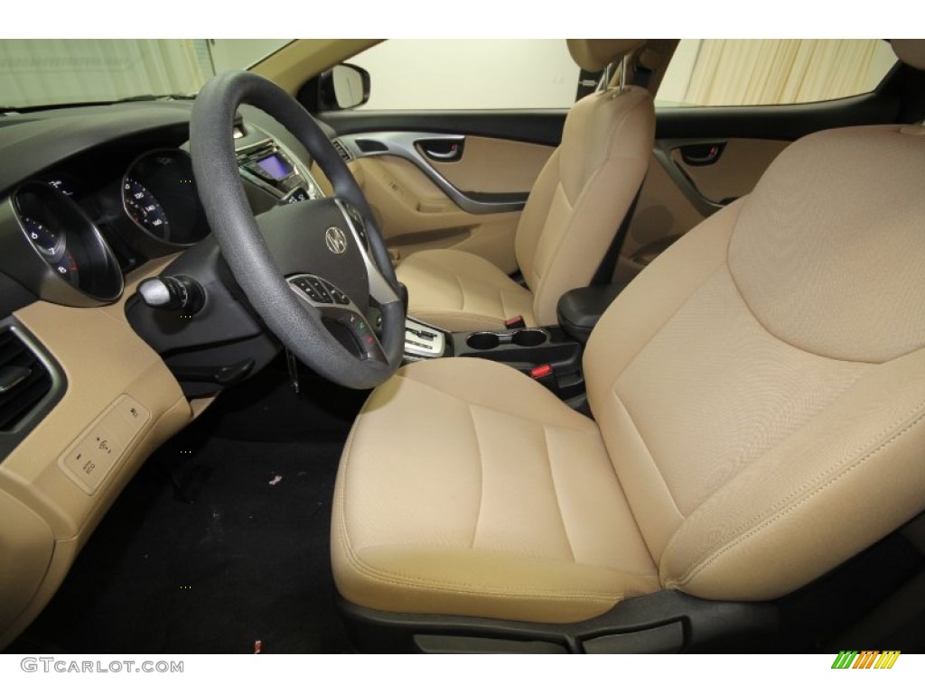 2012 Elantra GLS - Shimmering White / Beige photo #3