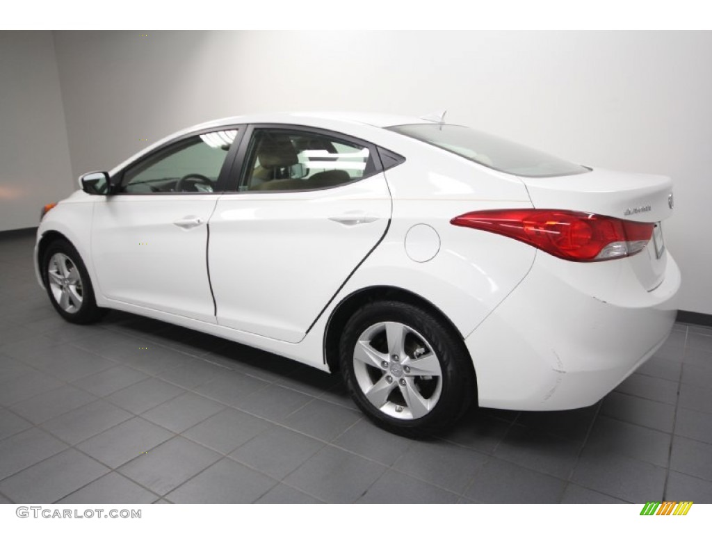 2012 Elantra GLS - Shimmering White / Beige photo #5