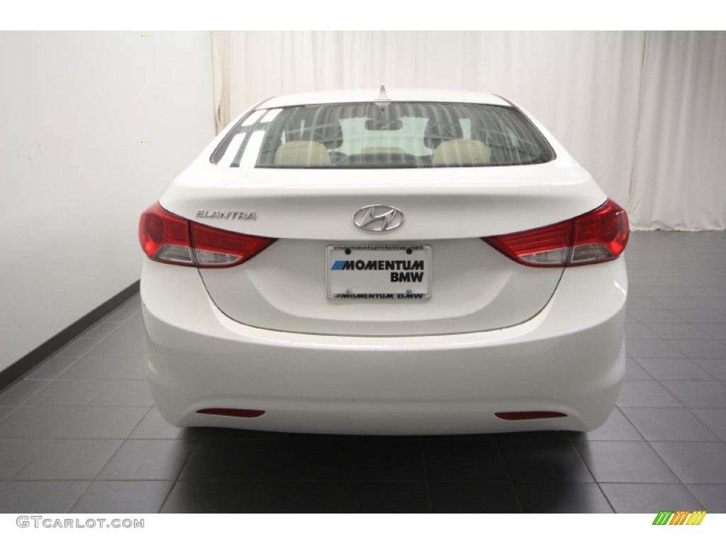 2012 Elantra GLS - Shimmering White / Beige photo #13