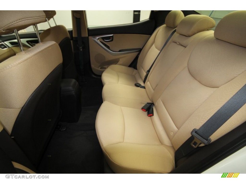 2012 Elantra GLS - Shimmering White / Beige photo #15