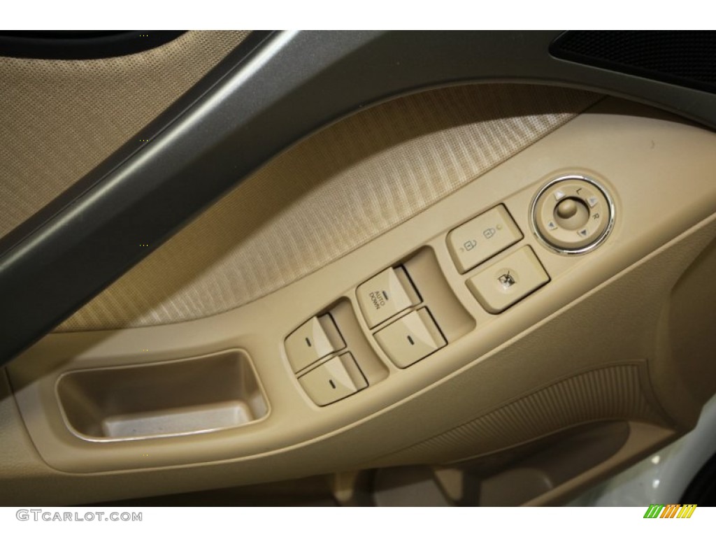 2012 Elantra GLS - Shimmering White / Beige photo #17