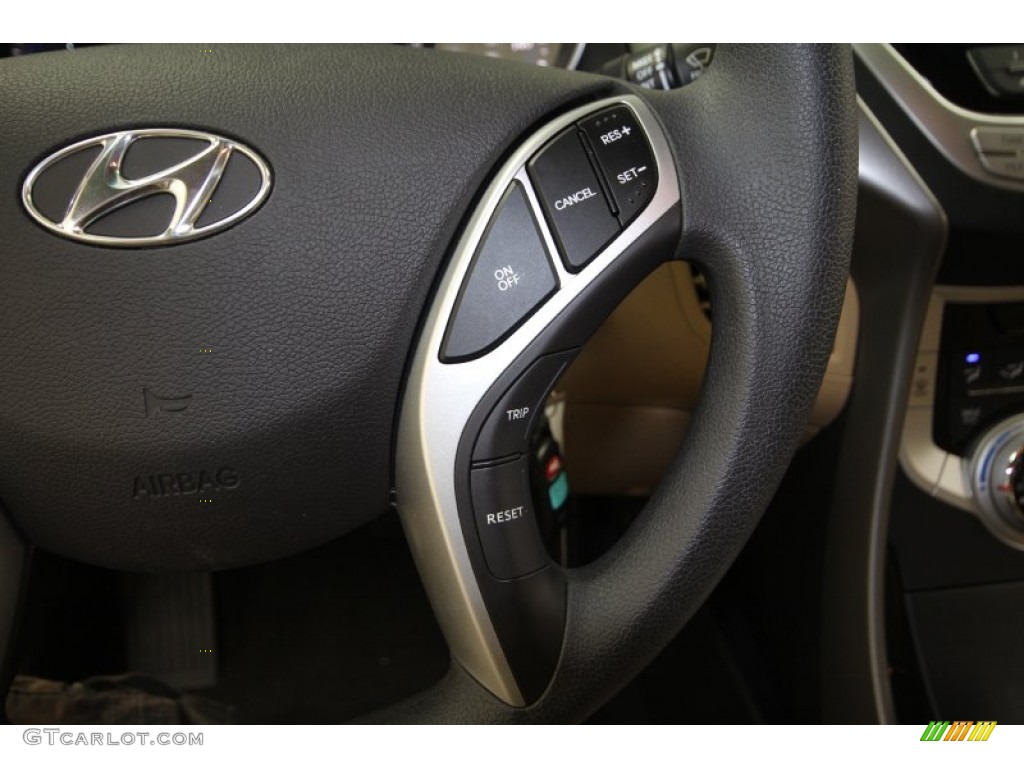 2012 Elantra GLS - Shimmering White / Beige photo #25