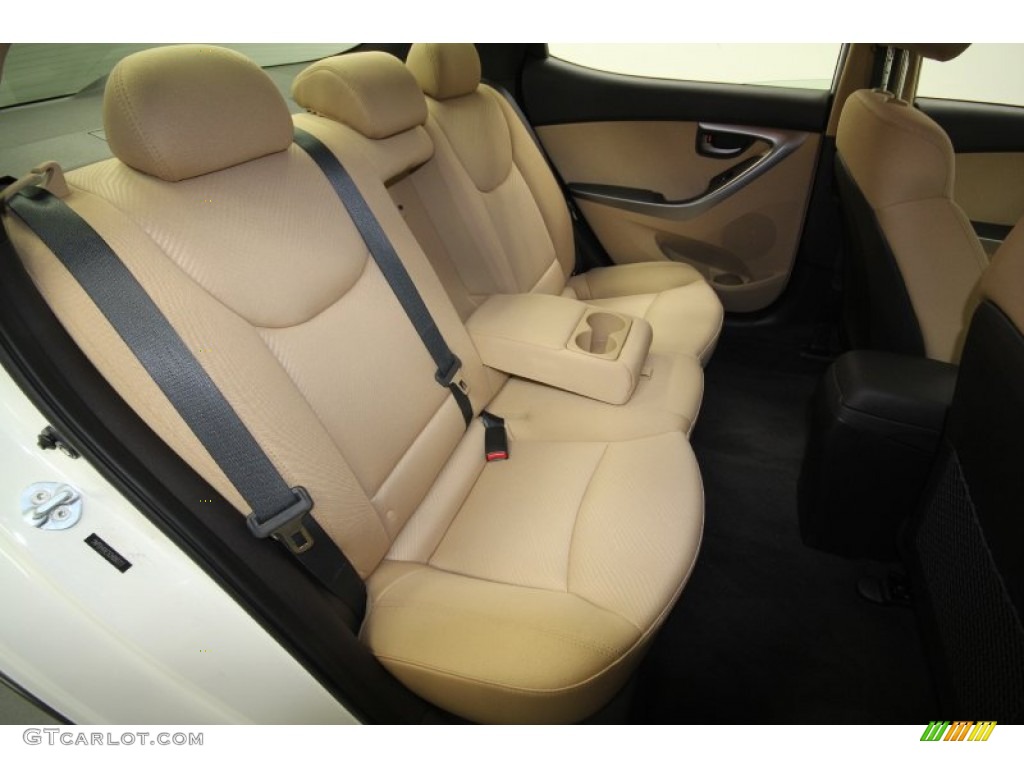 2012 Elantra GLS - Shimmering White / Beige photo #34