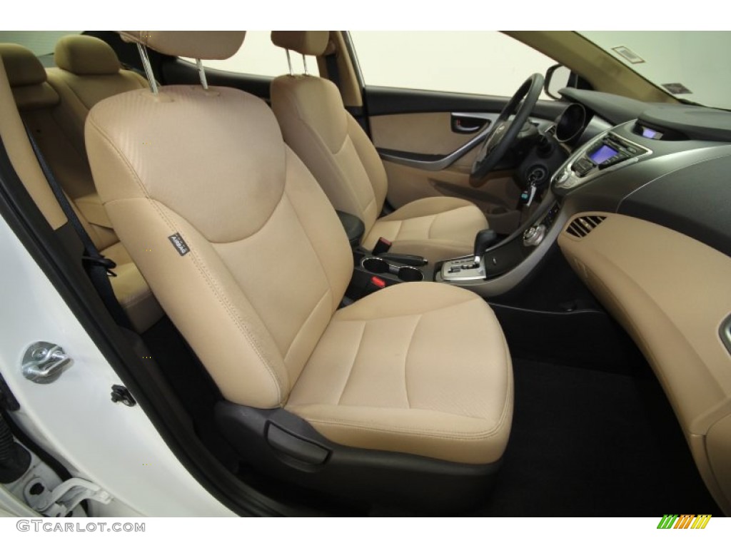 2012 Elantra GLS - Shimmering White / Beige photo #37